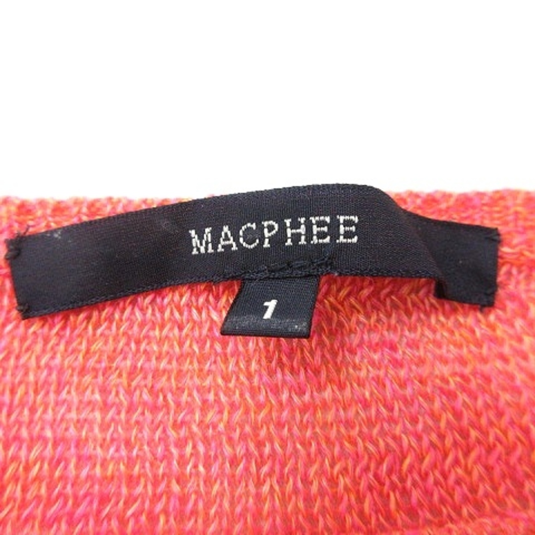 MACPHEE(マカフィー)のマカフィー トゥモローランド サマーニット カットソー 半袖 1 赤 ■MO レディースのトップス(ニット/セーター)の商品写真