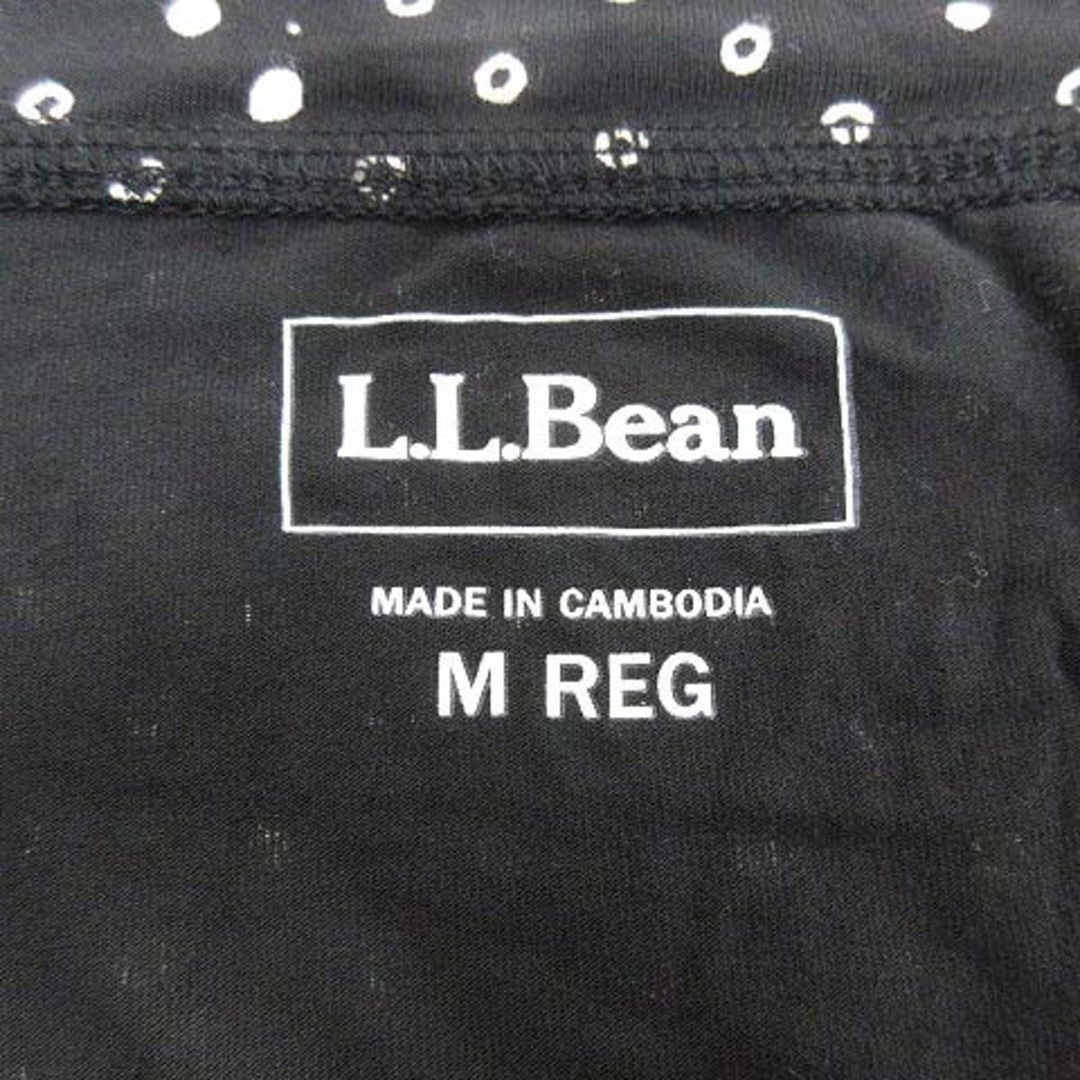 L.L.Bean(エルエルビーン)のL.L.BEAN ワンピース ロング マキシ ドット ノースリーブ M 黒 レディースのワンピース(ひざ丈ワンピース)の商品写真
