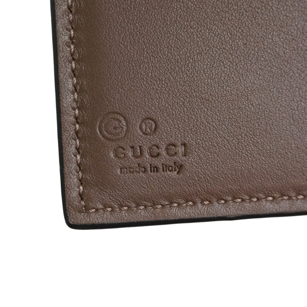 Gucci - グッチ 二つ折り財布 マイクログッチシマレザー ブラウン 茶