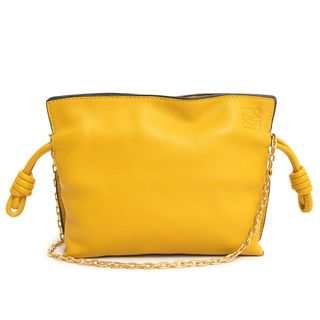 ロエベ(LOEWE)のロエベ フラメンコ クラッチ ナノ 2way チェーン ショルダーバッグ 斜め掛け ナパカーフ レザー MUSTARD マスタード イエロー 黄 ゴールド金具 A411FC6X01 LOEWE（新品・未使用品）(ショルダーバッグ)