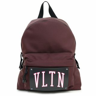 ヴァレンティノガラヴァーニ(valentino garavani)のヴァレンティノ ガラヴァーニ VLTN バックパック リュック デイパック ナイロン レザー ルビー ワインレッド ボルドー ブラック 黒 シルバー金具 2Y2B0993LEK Valentino Garavani（新品・未使用品）(バッグパック/リュック)