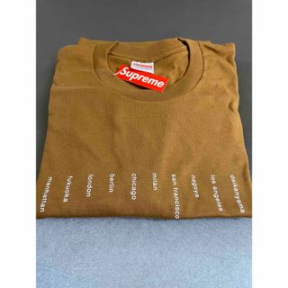 シュプリーム(Supreme)のSupreme Location Tee Brown サイズL(Tシャツ/カットソー(半袖/袖なし))