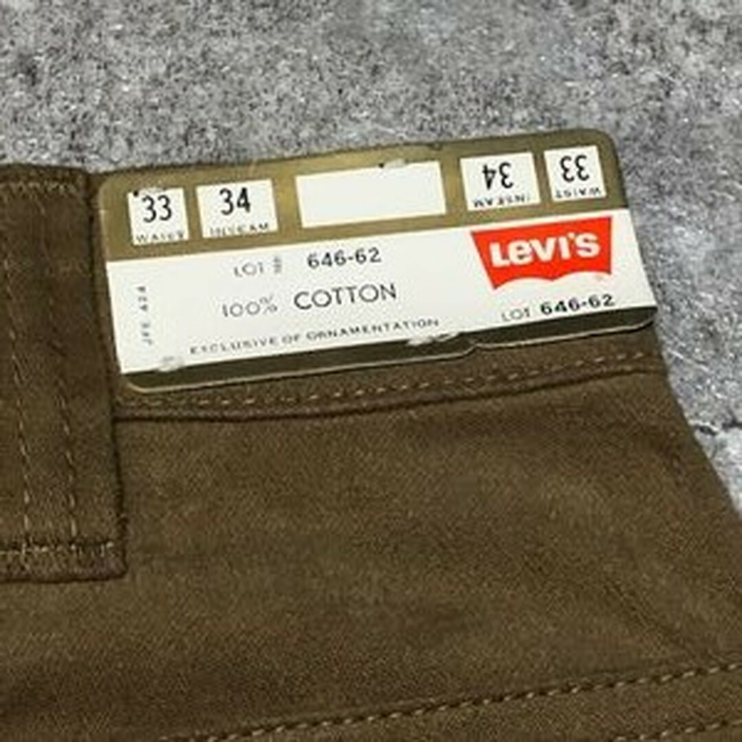 60's 70's Levi's 646-62 モールスキンフレアパンツ 7