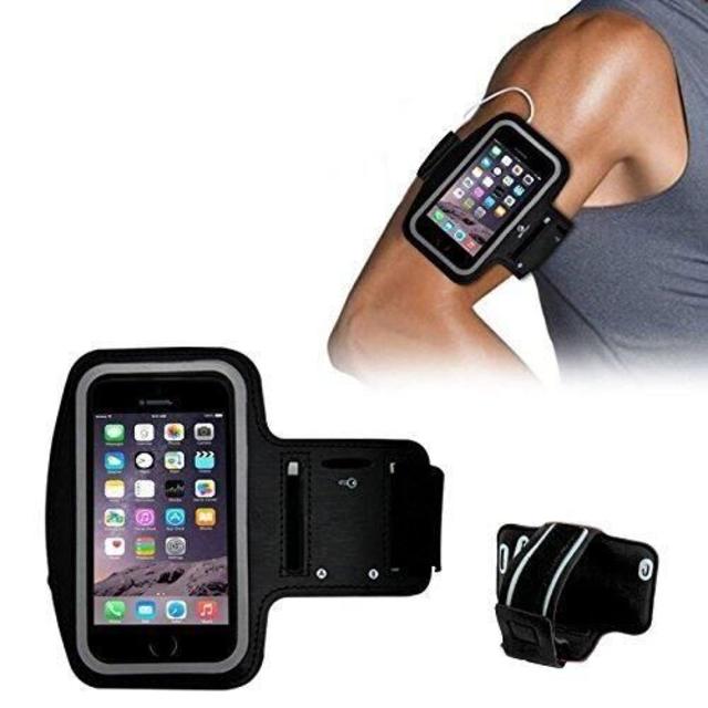スポーツ用アームホルダー　iPhone　スマホアームホルダー　黒　ブラック スポーツ/アウトドアのトレーニング/エクササイズ(ウォーキング)の商品写真