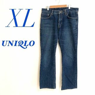 ユニクロ(UNIQLO)のUNIQLO ユニクロ XL デニムパンツ ジーンズ ストレートパンツ ブルー(デニム/ジーンズ)