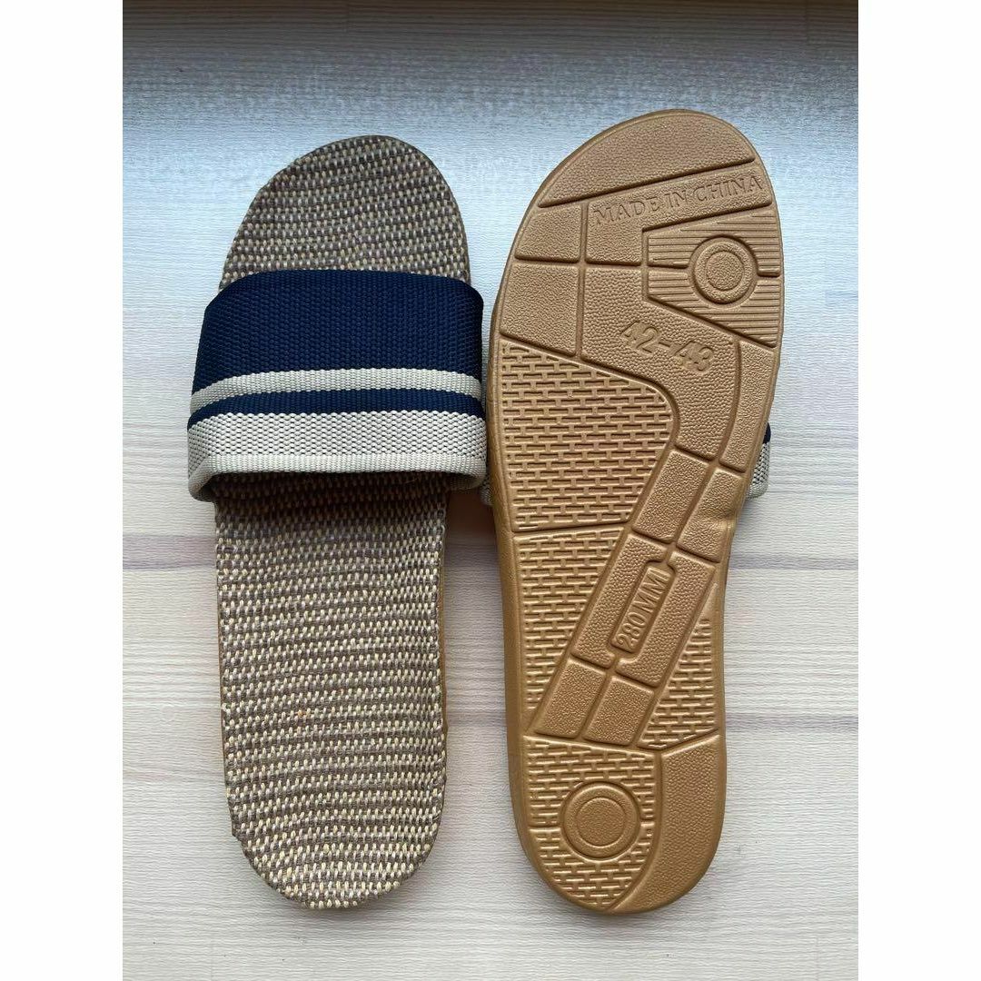 「お得」新品麻スリッパ　2足セット　軽量　蒸れない　洗える　夏用 レディースの靴/シューズ(サンダル)の商品写真