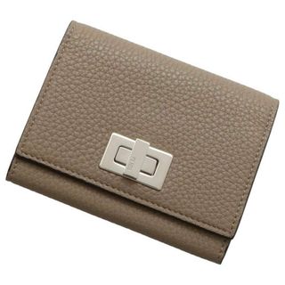 フェンディ(FENDI)のフェンディ カードケース ピーカブー セレリア レザー 8M0425 FENDI 名刺入れ ベージュ(パスケース/IDカードホルダー)