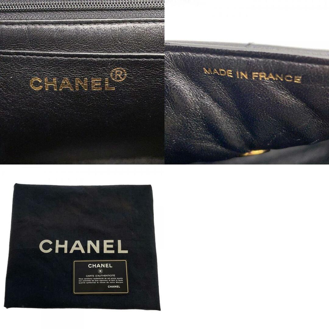 シャネル ハンドバッグ マトラッセ ココマーク トキャビアスキン トップハンドル CHANEL バッグ 黒