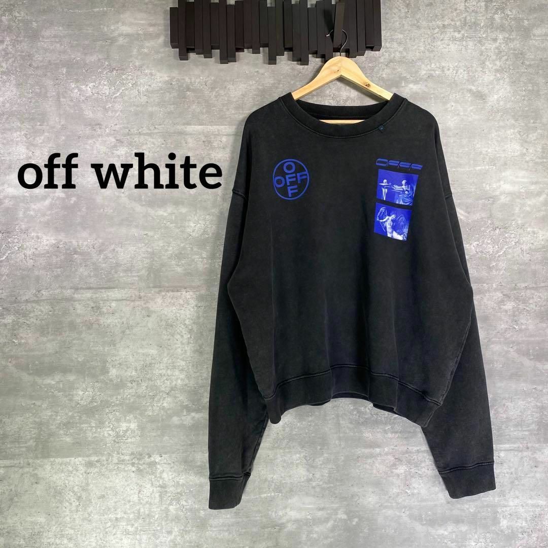 『off white』オフホワイト (XXL) スウェット/ヴァージルアブロー素材コットン