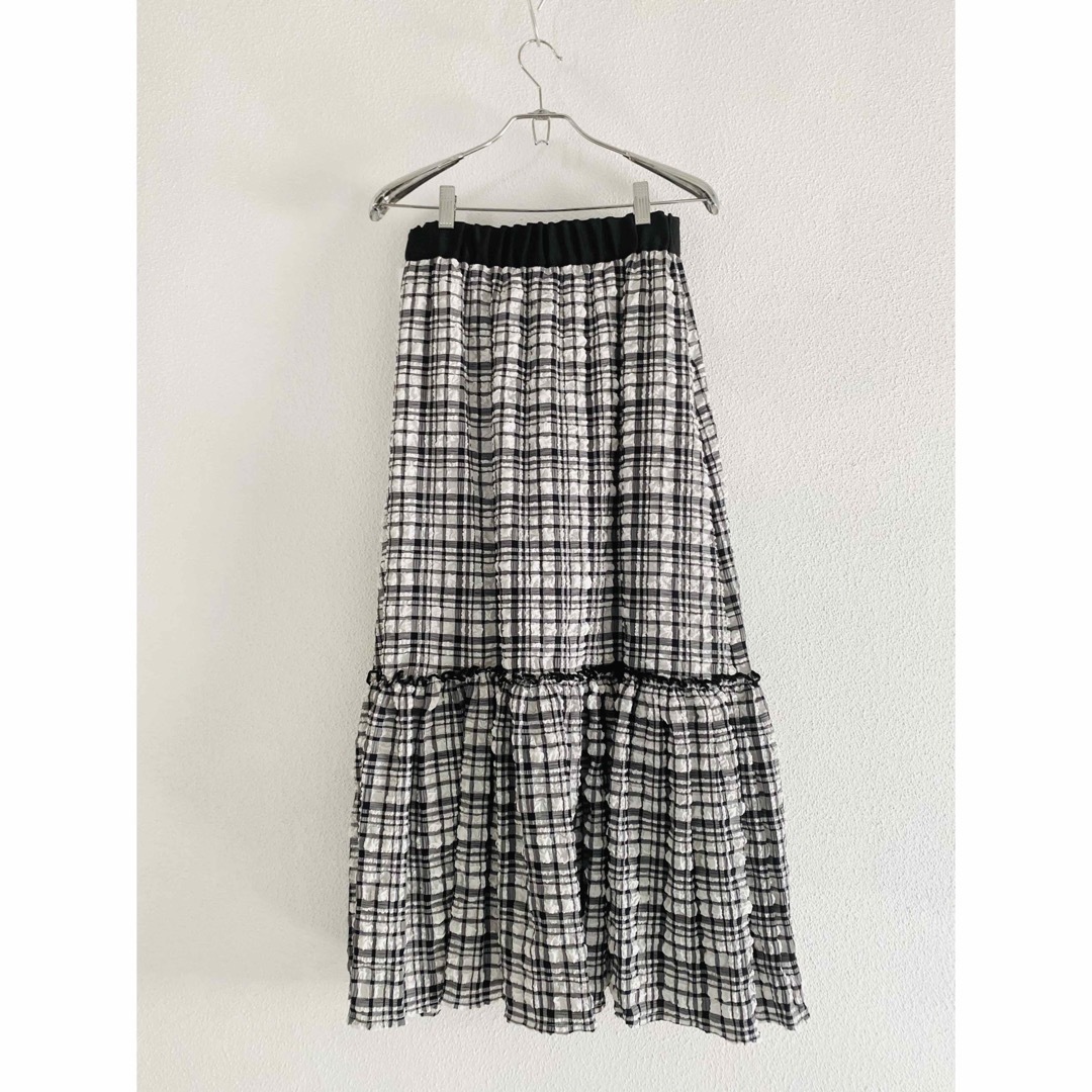 新品 La boutique BonBon ジャガードチェックマキシスカート 新品 La boutique BonBon ジャガードチェックマキシスカート