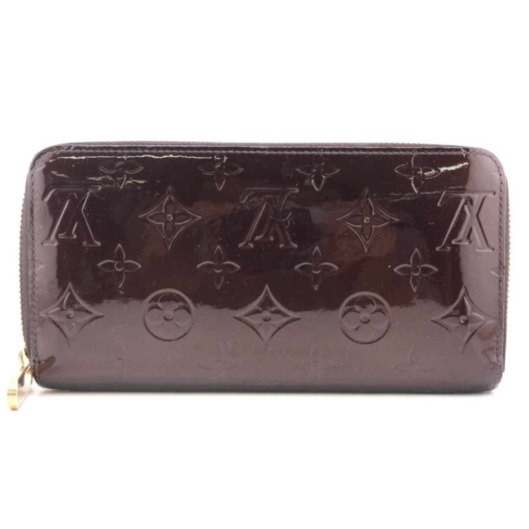 ルイヴィトン LOUIS VUITTON 長財布
 モノグラムヴェルニ ジッピーウォレット ラウンドジップウォレット M93522 アマラント