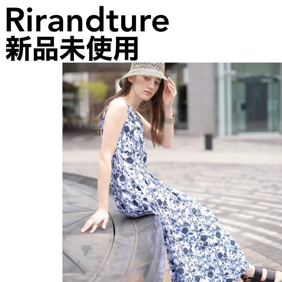 新品タグ付きRirandture ぼかしフラワーワンピース