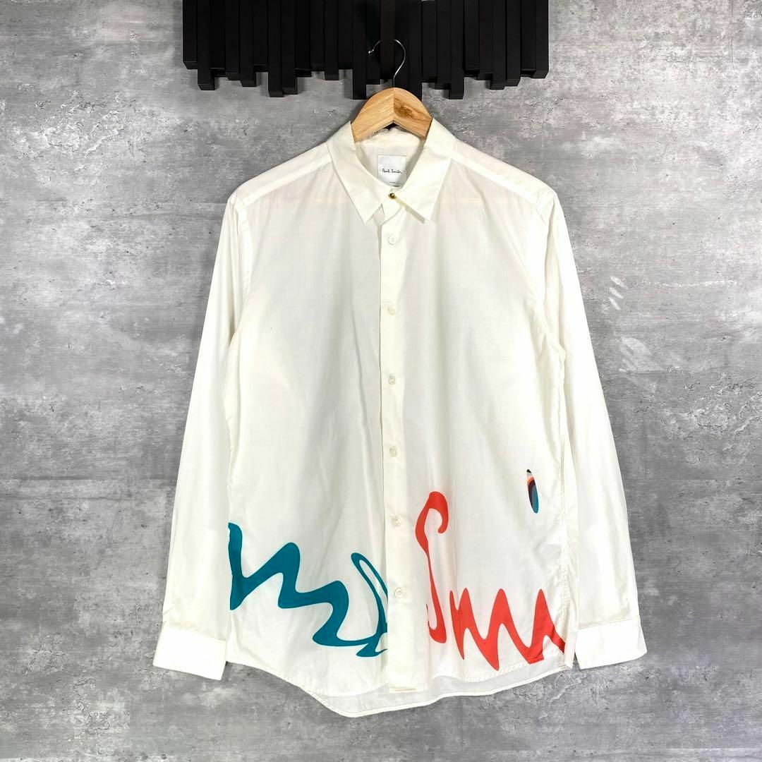 『Paul Smith』ポールスミス (L) ペイント長袖シャツ