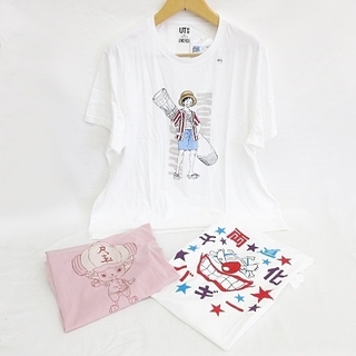 ユニクロ(UNIQLO)のユニクロ UT ワンピース 3枚セット Tシャツ ホワイト ピンク 白 4XL(Tシャツ/カットソー(半袖/袖なし))