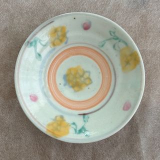 伊藤聡信 色絵 花柄 小皿 ⑦(食器)