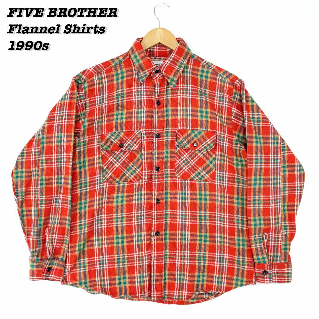 FIVE BROTHER Flannel Shirts L SHIRT23175シャツ