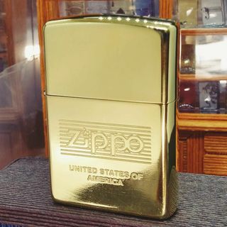 ジッポー(ZIPPO)の№1278 ZIPPO ボーダーロゴ 真鍮無垢 ジッポー  【A IX】(タバコグッズ)