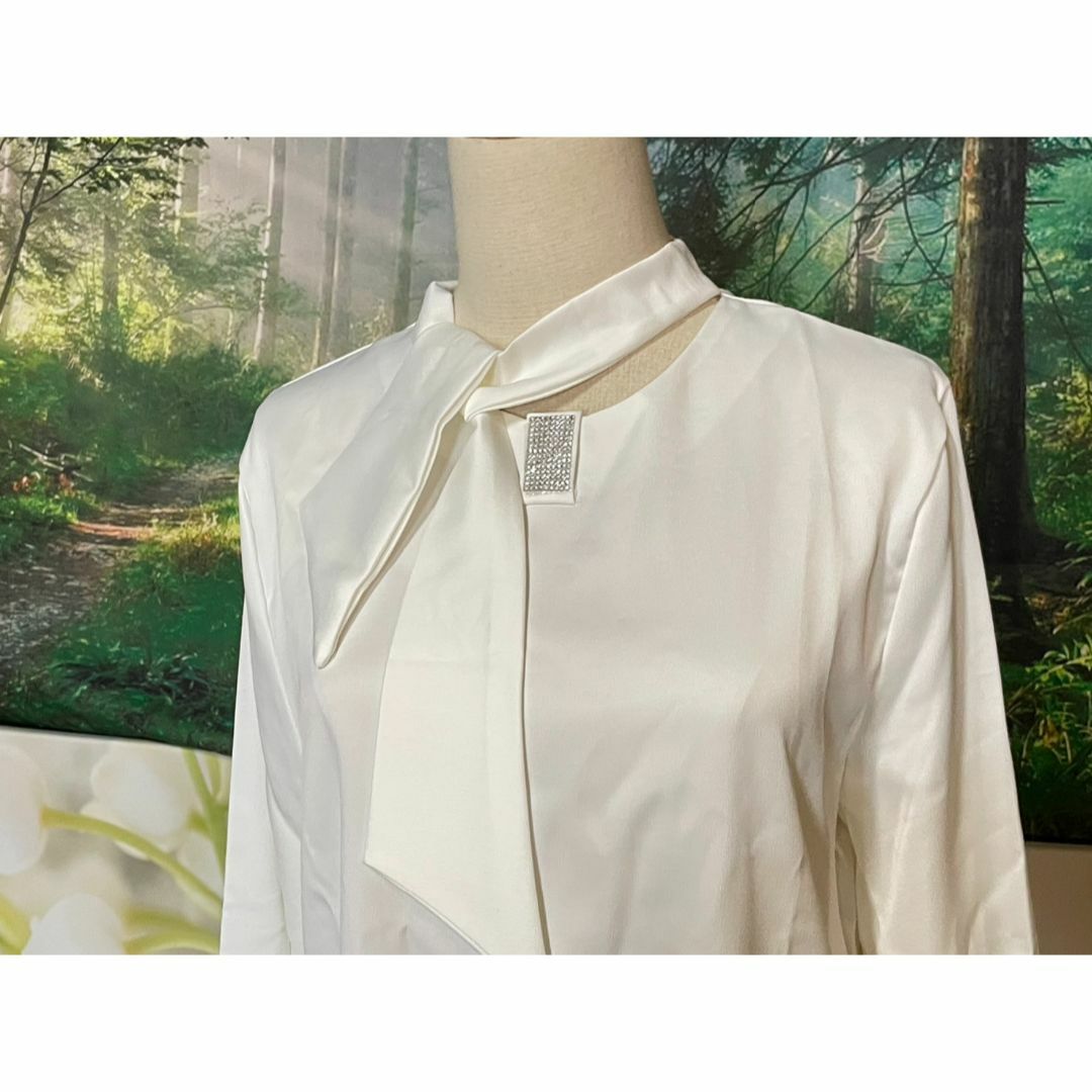 レディースシャツ トップス ホワイト レディースのトップス(シャツ/ブラウス(長袖/七分))の商品写真