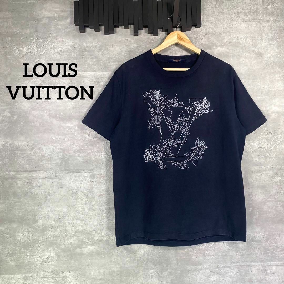 『LOUIS VUITTON』ルイヴィトン (M) 半袖Tシャツ / ネイビー | フリマアプリ ラクマ