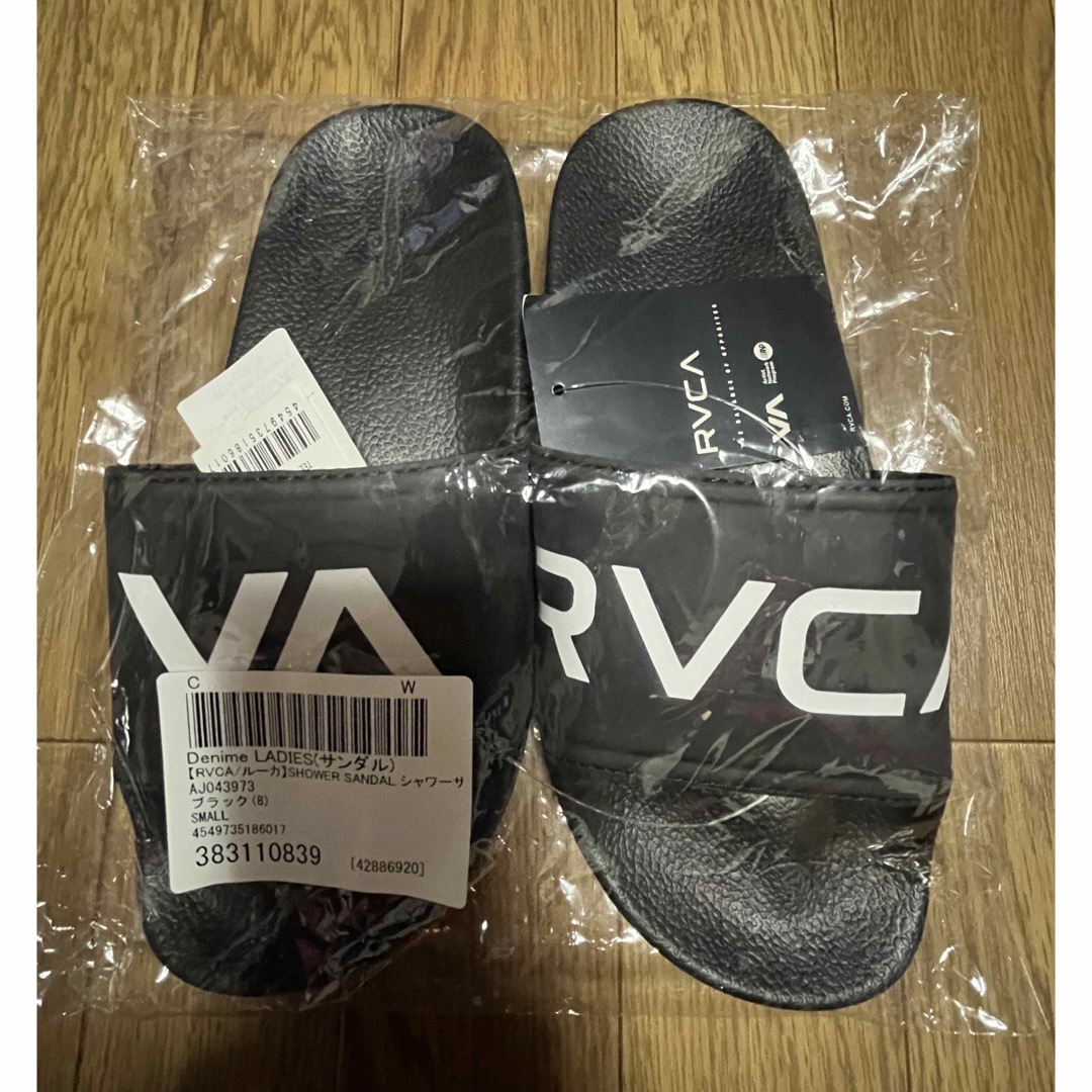 RVCA(ルーカ)の新品　RVCA／ルーカ　 シャワーサンダル  　レディースサンダル　 BLACK レディースの靴/シューズ(ビーチサンダル)の商品写真