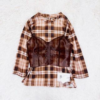 アメリヴィンテージ(Ameri VINTAGE)の新品タグ付　Ameri vintage　シースルービスチェ　トップス　ブラウス(シャツ/ブラウス(長袖/七分))