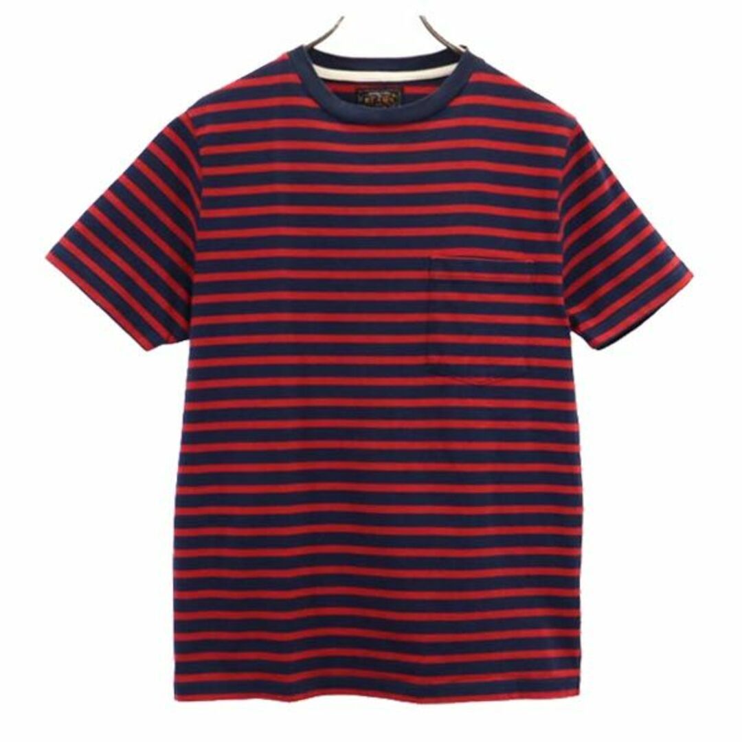 BEAMS(ビームス)のビームス ボーダー 半袖 Tシャツ S ネイビー系 BEAMS ポケT メンズ 【中古】  【230731】 メール便可 メンズのトップス(Tシャツ/カットソー(半袖/袖なし))の商品写真