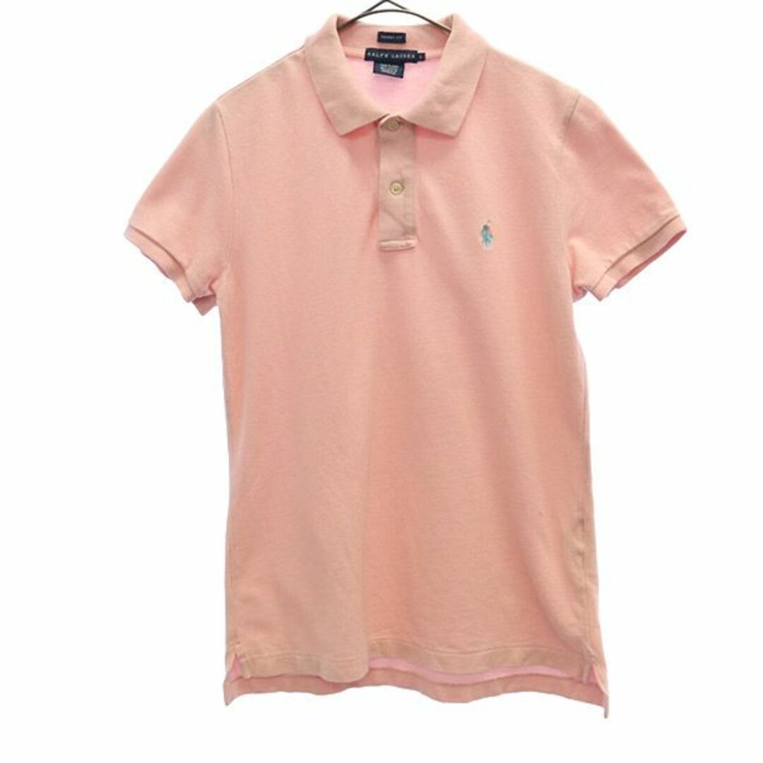 Ralph Lauren - ラルフローレン 刺繍 半袖 ポロシャツ L ピンク RALPH