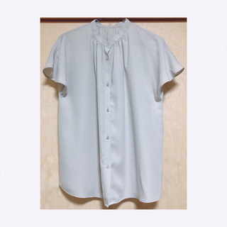 ジーユー(GU)の【GU】エアリーバンドカラーシャツ(シャツ/ブラウス(半袖/袖なし))