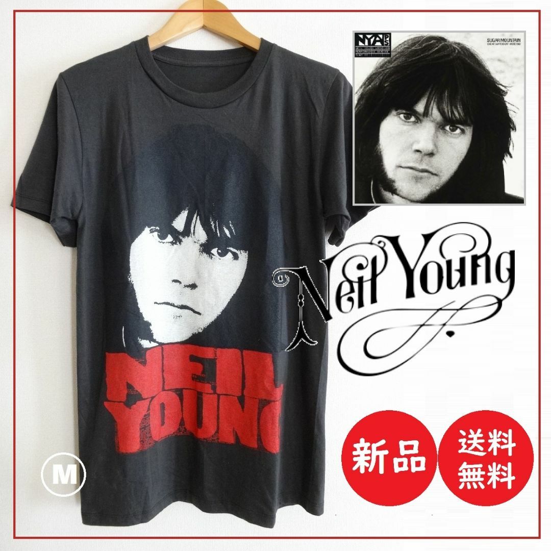 送料込 新品★ニールヤング 半袖 Tシャツ M★NEIL YOUNGトップス