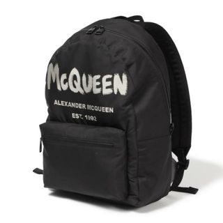 アレキサンダーマックイーン(Alexander McQueen)の【新品未使用】 ALEXANDER McQUEEN アレキサンダー マックイーン リュック グラフィティ メトロポリタン バックパック デイパック ロゴ 6464571AABW 【BLACK/OFF WHITE】(バッグパック/リュック)