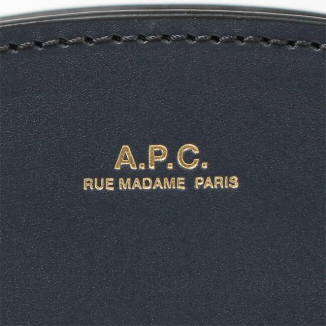 【新品未使用】 APC A.P.C. アーペーセー ショルダーバッグ DEMI-LUNE MIN ハーフムーン レザー PXAWV-F61392I 【IAK DARK NAVY】