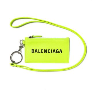 【新品未使用】 BALENCIAGA バレンシアガ カードケース 定期入れ CASH CARD CASE ON KEYRING 6834252103I 【BLACK】