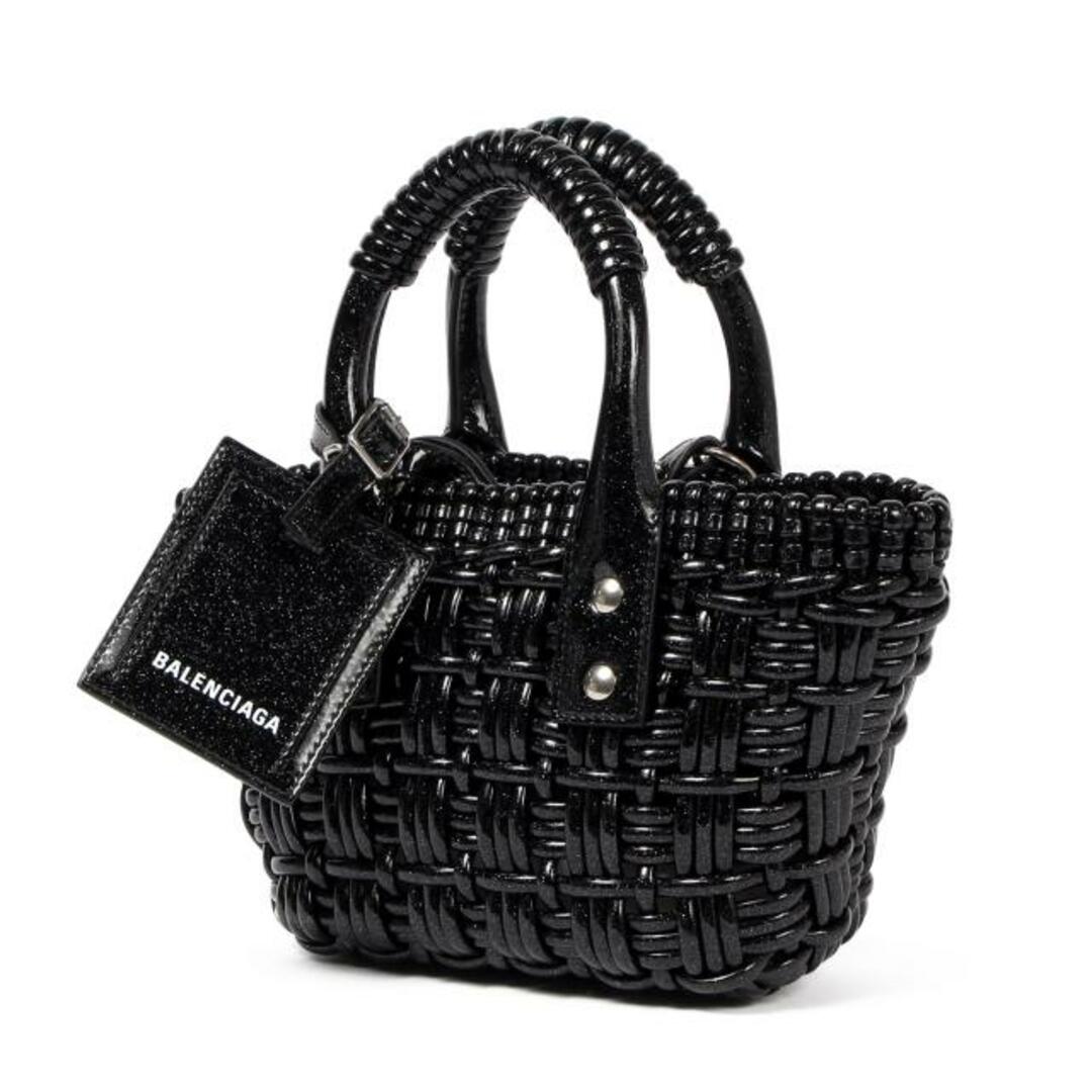 【新品未使用】 BALENCIAGA バレンシアガ ハンドバッグ ショルダーバッグ BISTRO BASKET BAG XXS 678028210GX 【BLACK/L WHITE】