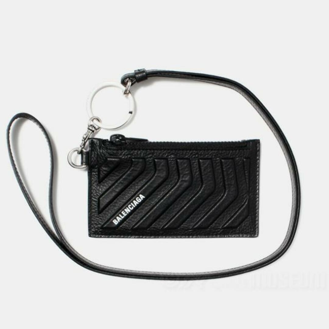 【新品未使用】 BALENCIAGA バレンシアガ カードケース 定期入れ CASH CARD CASE ON KEYRING 6834252103I 【BLACK】