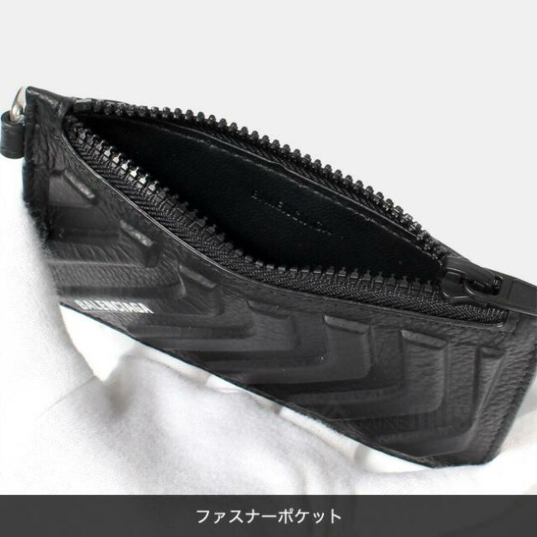 【新品未使用】 BALENCIAGA バレンシアガ カードケース 定期入れ CASH CARD CASE ON KEYRING 6834252103I 【BLACK】