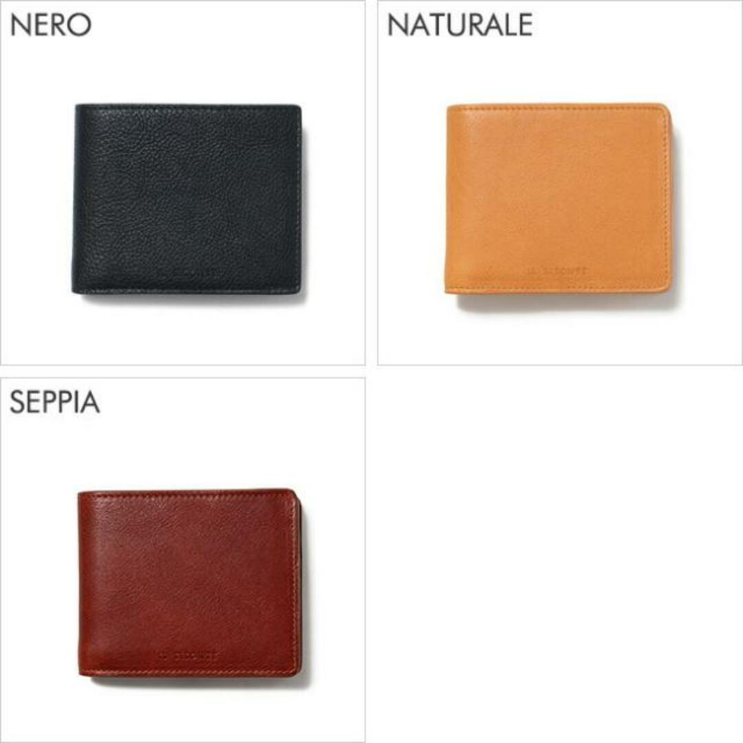 【新品未使用】 IL BISONTE イルビゾンテ 二つ折り財布 レザー SBW060-POX001 【NATURALE】 8
