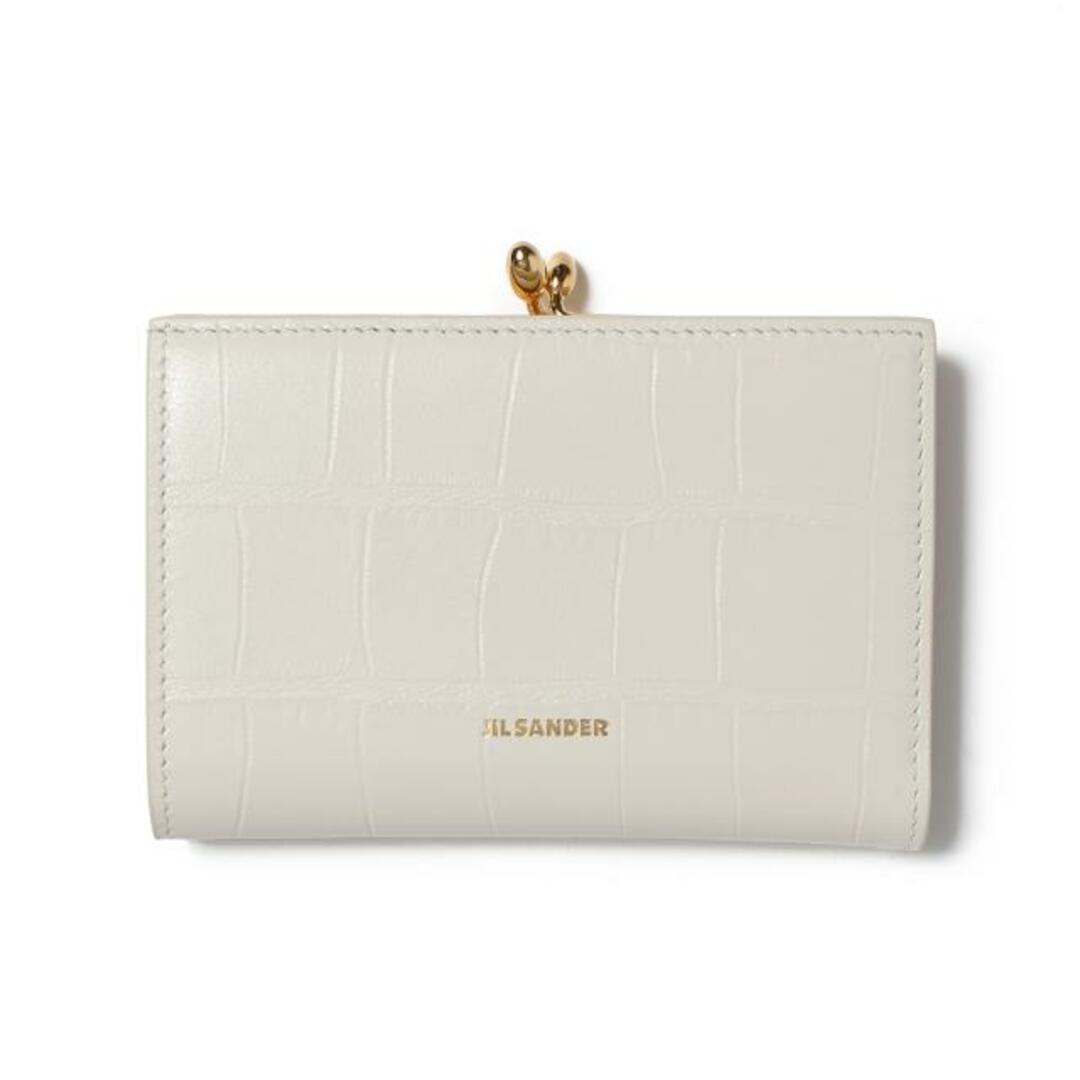 【新品未使用】 JIL SANDER ジルサンダー GOJI PURSE SMALL ゴジパーズ スモール 二つ折り財布 レザー J07UI0015P5361 【CHALK】