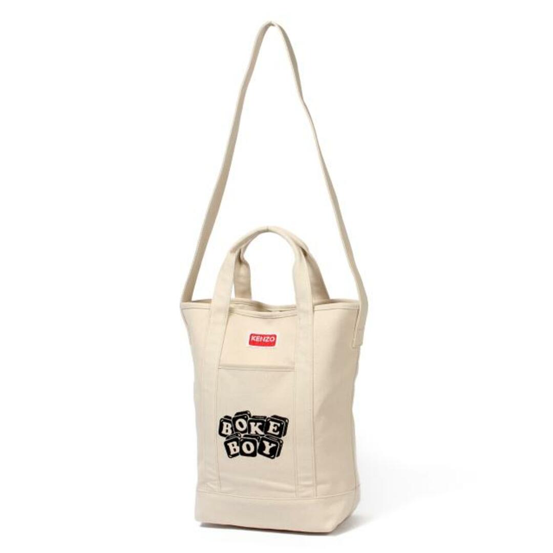 【新品未使用】 KENZO ケンゾー トートバッグ ショルダーバッグ ストラップ付き BOKE BOY TOTE BAG FD55SA901F35 【ECRU】