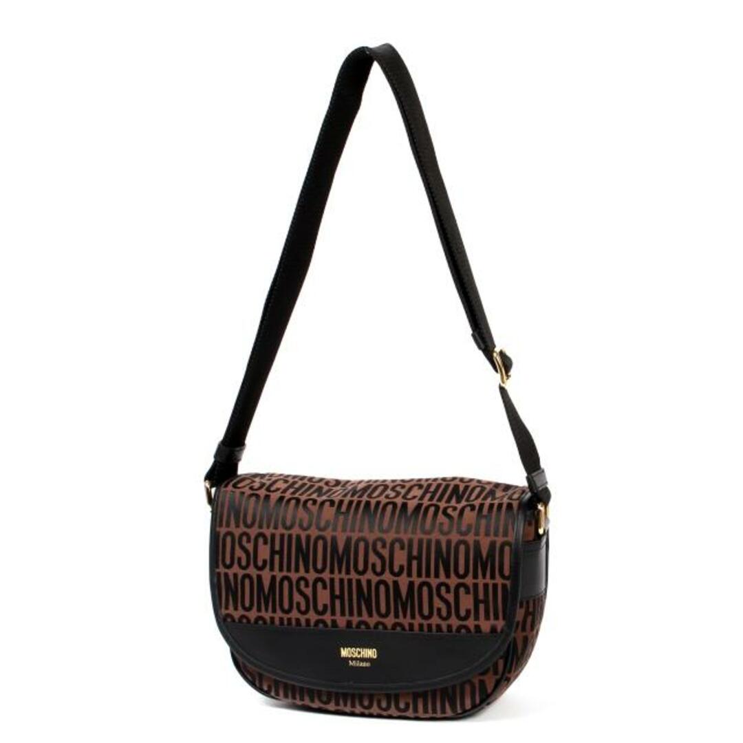 【新品未使用】 MOSCHINO モスキーノ ショルダーバッグ ALLOVER LOGO SHOULDER BAG A74038268 【FANTASIA MARRONE】