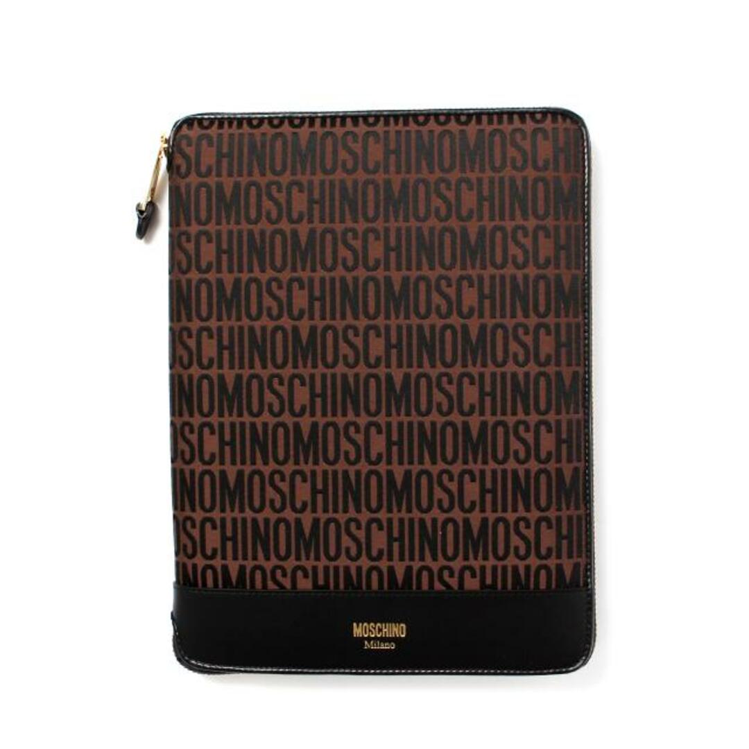 【新品未使用】 MOSCHINO モスキーノ タブレットケース ドキュメントホルダー DOCUMENT HOLDER A77038268 【FANTASIA MARRONE】重量約700g