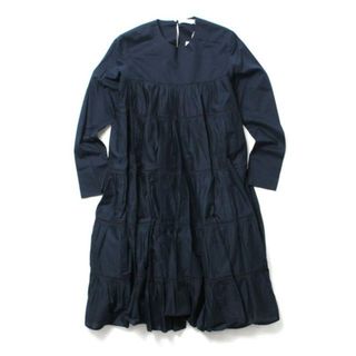 マーレット(Merlette)の【新品未使用】 マーレット MERLETTE フリル ティアード ワンピース ロング レディース ESSAOUIRA DRESS NAVY 25E25 【M】(ミニワンピース)