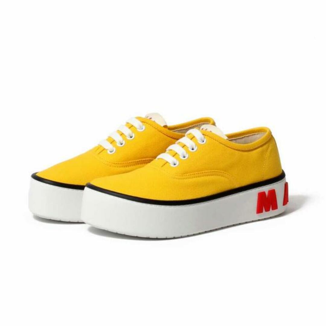 【新品未使用】 マルニ MARNI スニーカー レディース 全5サイズ LACE UP SNEAKER PAW YELLOW SNZW010803P3571 【36（約23cm）】