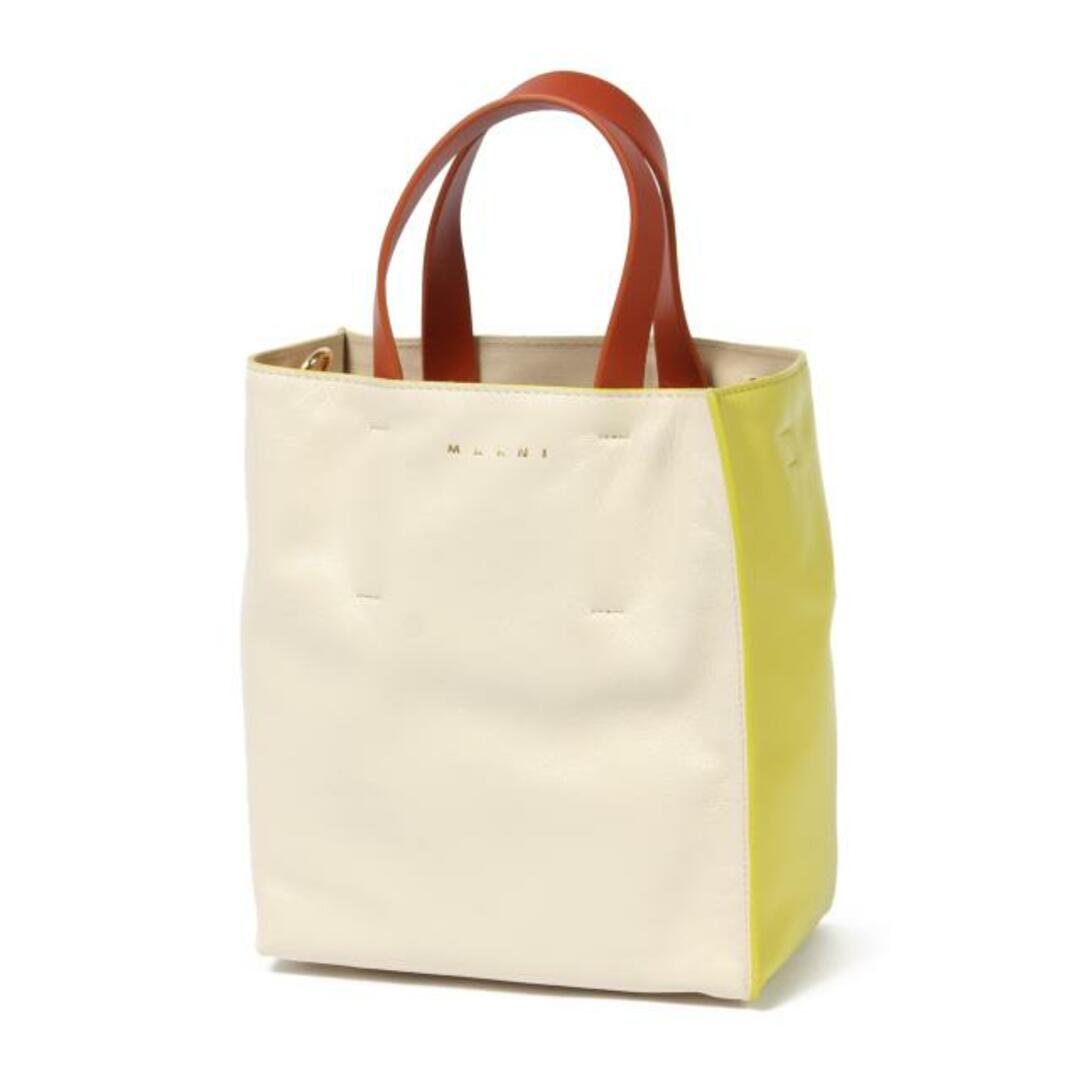 【新品未使用】 MARNI マルニ レザー MUSEO SOFT ミニバッグ ハンドバッグ ショルダーバッグ SHMP0040Q0P2644 【TALC/LIGHT LIME/TABASCO】