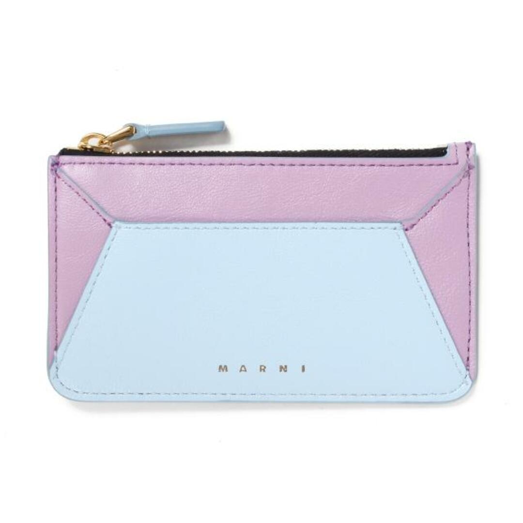 【新品未使用】 MARNI マルニ フラグメントケース バイカラー レザー製カードケース PFMO0057U1 P2644 【LIGHT LILA/POWDER BLUE】