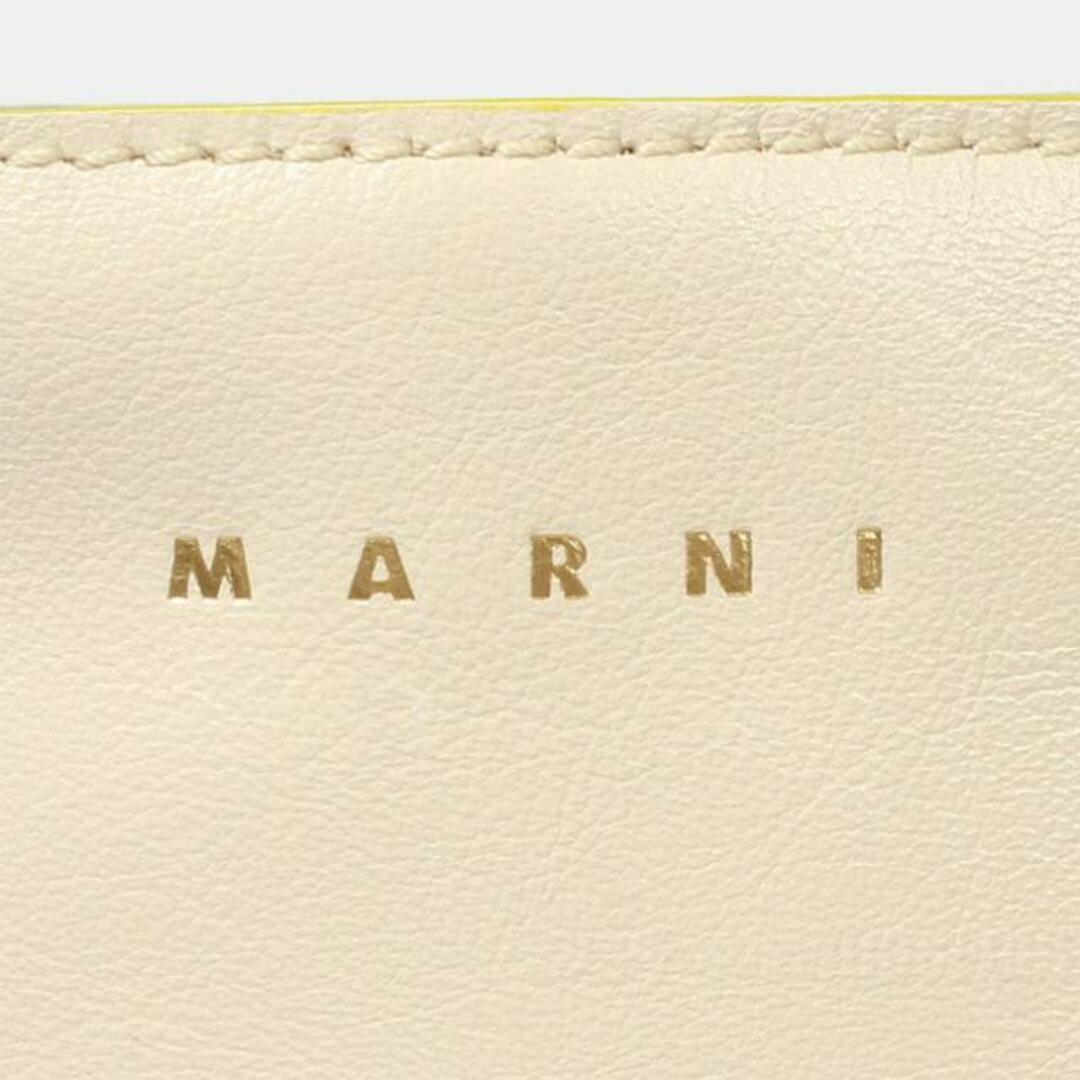 【新品未使用】 MARNI マルニ トート ショルダー レザー製MUSEO SOFTスモールバッグ SHMP0018U1 P2644 【TALC/LIGHT LIME/TABASCO】