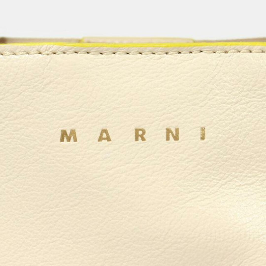 【新品未使用】 MARNI マルニ トート ショルダー ハンドバッグ レザー製 MUSEO SOFTバッグ SHMP0069U0 P2644 【TALC/LIGHT LIME/TABASCO】