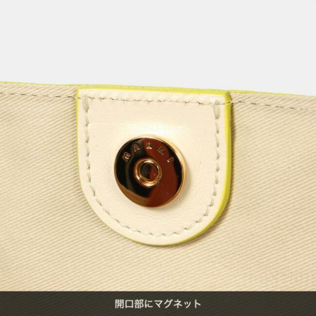 【新品未使用】 MARNI マルニ トート ショルダー ハンドバッグ レザー製 MUSEO SOFTバッグ SHMP0069U0 P2644 【TALC/LIGHT LIME/TABASCO】