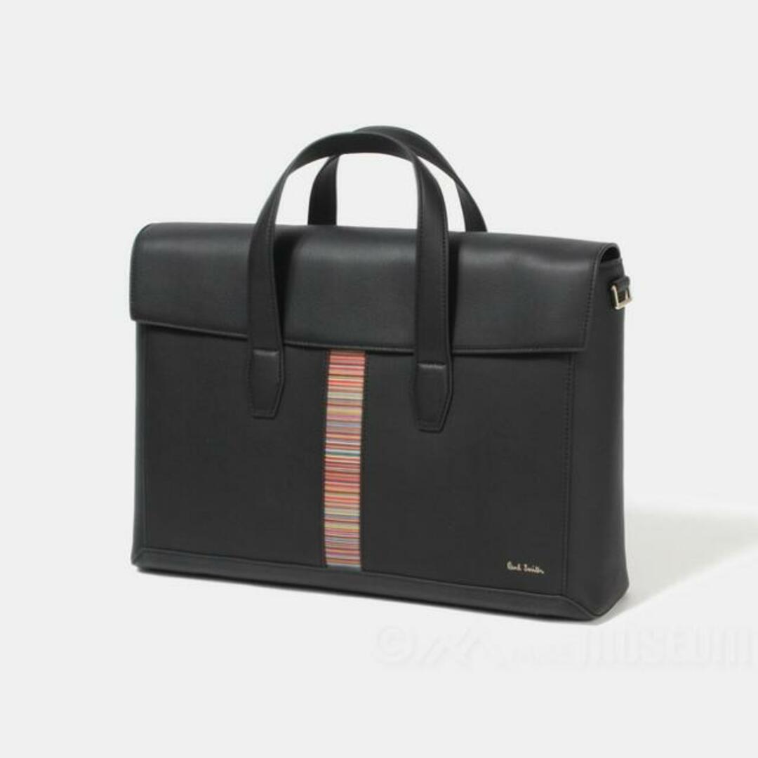 【新品未使用】 Paul Smith ポールスミス ブリーフケース ショルダーバッグ レザー BLACK M1A7249BMULTI 【BLACK】