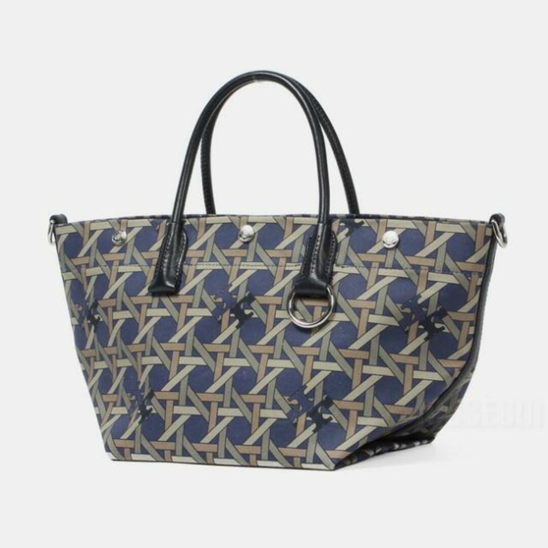 【新品未使用】 Tory Burch トリーバーチ トートバッグ ショルダー SMALL CANVAS BASKETWEAVE TOTE 139025 【NAVY BASKETWEAVE】