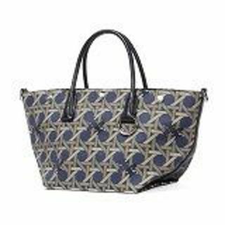 トリーバーチ(Tory Burch)の【新品未使用】 Tory Burch トリーバーチ トートバッグ ショルダー SMALL CANVAS BASKETWEAVE TOTE 139025 【NAVY BASKETWEAVE】(トートバッグ)